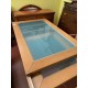 Mesa comedor rect  haya y cerezo ext T/cristal