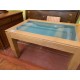 Mesa comedor rect  haya y cerezo ext T/cristal