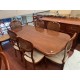 Mesa cerezo extensible + 6 sillas rejilla