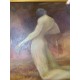 Oleo hombre desnudo pintor G:MUSTELIER