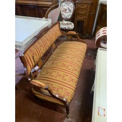 Sofa descalzador caoba con marqueteria