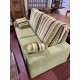 Sofa 3/p tap rayas tonos verdes