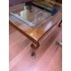 Mesa centro con tapa cristal