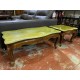 Mesa centro clasica madera tapa onix