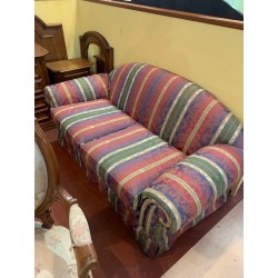 Sofa 2/p brazo curvo tap rayas