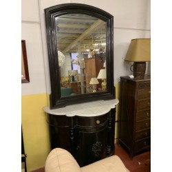 Entredos antiguo curvo tapa marmol color negro
