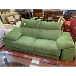 Sofa 3/p reclinable y basculante en verde