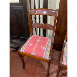 8 sillas estilo ingles asiento tapizado