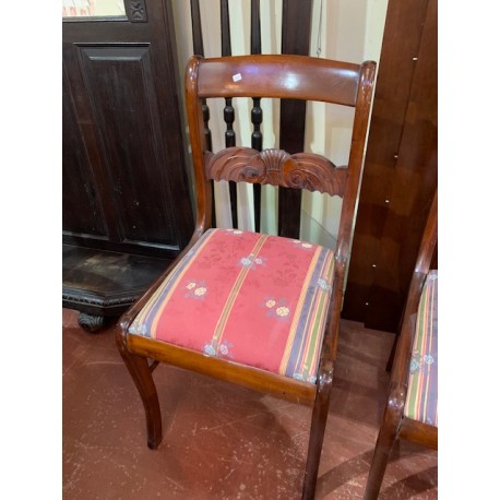 8 sillas estilo ingles asiento tapizado