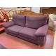 Sofa 3/p tapizado color lila + puf