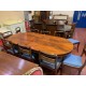 Mesa comedor oval palma de caoba ext