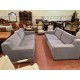 Sofa moderno 3/p tap chenilla gris
