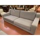 Sofa moderno 3/p tap chenilla gris