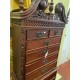 Mueble alto est ingles con cajones madera caoba