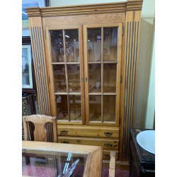 Vitrina 2/p pino macizo con columnas