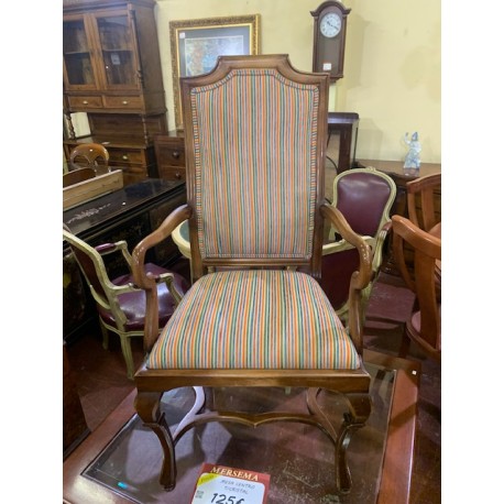 Sillon clasico con brazos tap rayas
