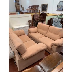 Sofas 3+2 tapizado color teja