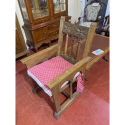 Sillon sacristia madera nogal