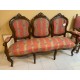 Sofa tipo isabelino madera de caoba