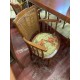 Silla con brazos torneada respaldo rejilla