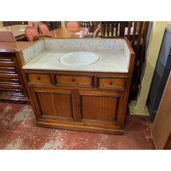 Mueble lavabo antiguo con marmol
