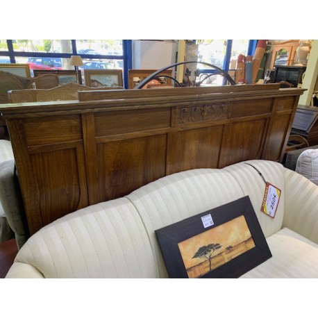 Cabecero antiguo madera castaño