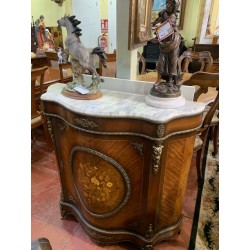 Mueble entredos con marqueteria tapa marmol