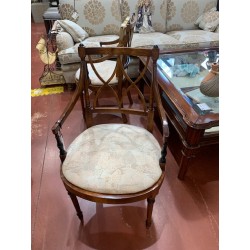 Silla con brazos est ingles tap beige