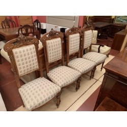 6 sillas modernistas madera de nogal