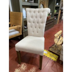 4 sillas capitone respaldo y asiento tap beige