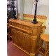 Barra de bar rustica pino con 2 banquetas