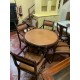 Mesa juego clasica sobre piel + 4 sillones