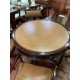 Mesa juego clasica sobre piel + 4 sillones