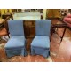 Silla descalzadora con faldon color azul