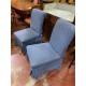 Silla descalzadora con faldon color azul