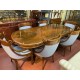 Mesa comedor oval clasica ext + 6 sillas
