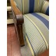 Pareja butacas antigua con bronces tap rayas