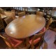 Mesa comedor ovalada cerezo ext + 6 sillas