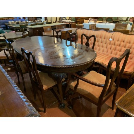 Mesa comedor estilo Chippendale + silleria