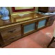 Mueble bajo tv madera y rattan
