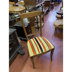 4 sillas haya color nogal tap rayas