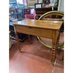 Mesa antigua madera de caoba con tapa