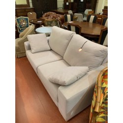 Sofas 3/p moderno en tela color gris