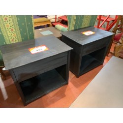 Pareja mesillas color pizarra madera maciza