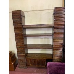 Estanteria libreria colonial con puertas madera de teka