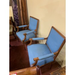 Pareja de sillones est ingles tap azul