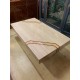 Mesa centro marmol travertino rectangular con grecas