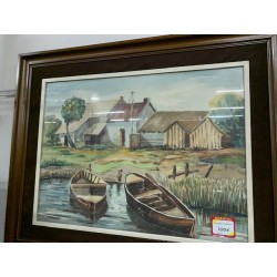 Acuarela enmarcada y firmada M. Eduardo Prieto