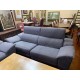 Sofa 3/p 2 relax electricos  + sofa 2 /p tap chenilla gris