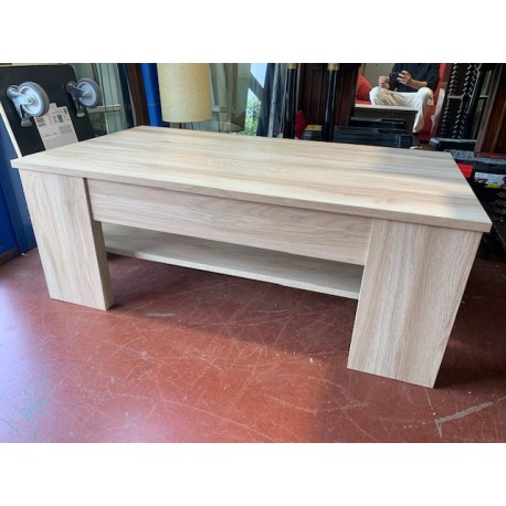 Mesa centro moderna elevable color nuez